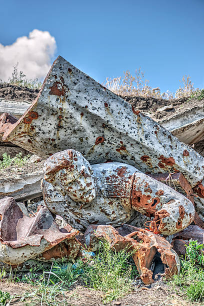 istock Monument to Soviet soldiers, destroyed after the hostilities of 494211670