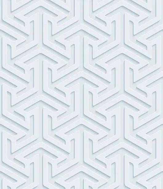 Vector illustration of Arows isometric 3D Seamless Wallpaper Pattern.