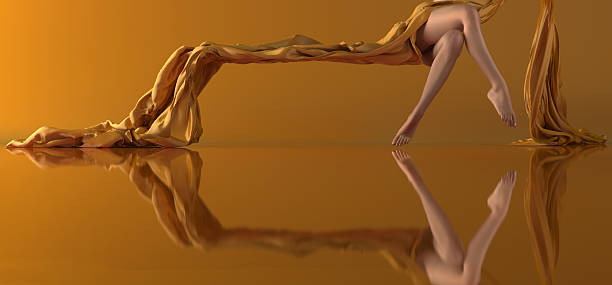 istock Girl dressed in yellow cloth 494212038