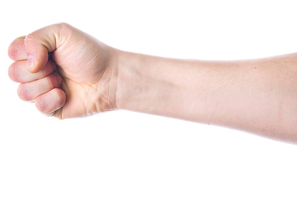 istock Men's fist isolated on white background 494212795