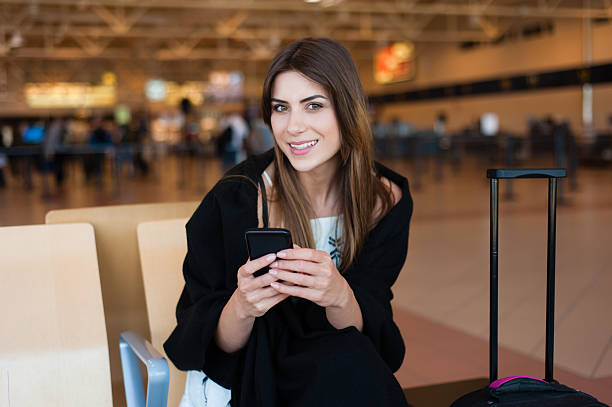 istock Airport Young female passenger 494215952