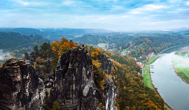 istock View of the rock formations in eastern Germany Bastei 494216244