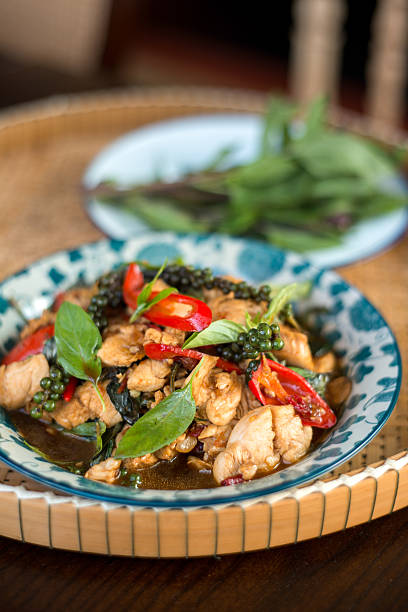 istock Thai spicy food basil chicken. 494216360