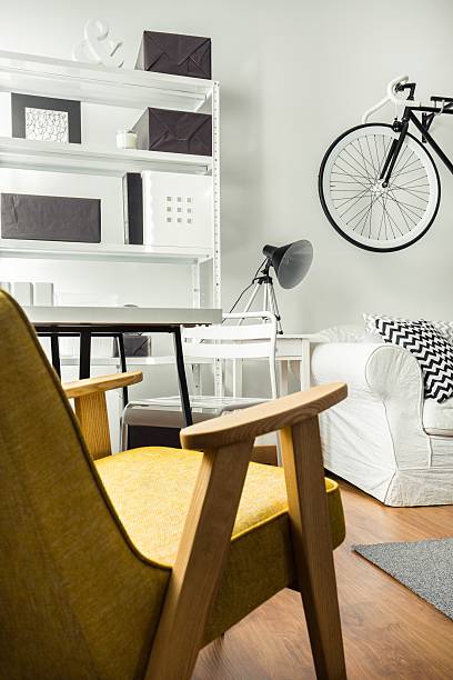 istock Stylish yellow armchair 494216584