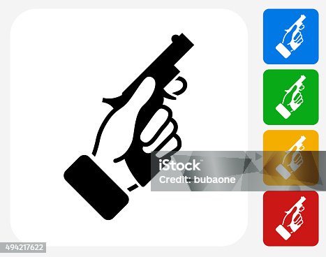 istock Starter Pistol Icon Flat Graphic Design 494217622