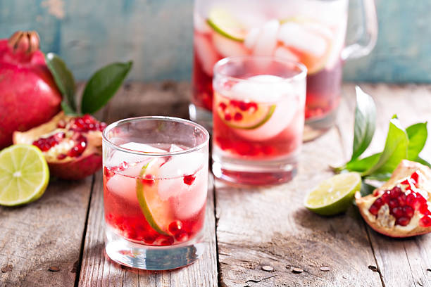 istock Pomegranate cocktail with lime slices 494220014