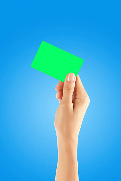 istock Card holding female hand 494221204
