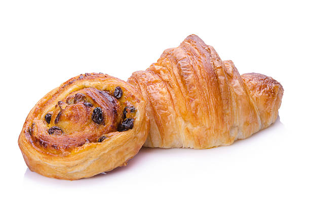 various bakery on white backgound