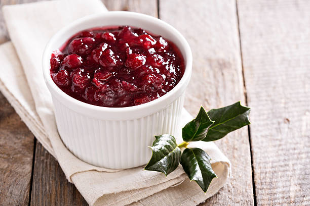 istock Cranberry sauce in ceramic ramekin 494222418