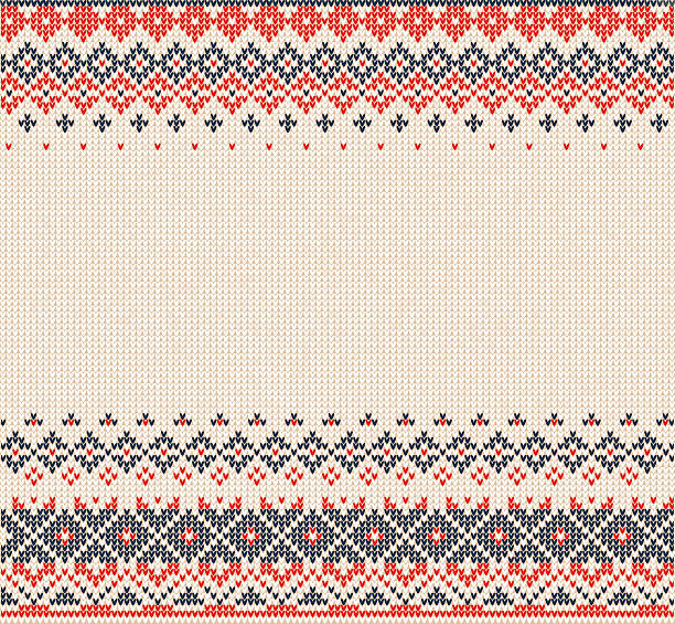 скандинавском или русском стиле вязаные фон с границы - russian culture ornate pattern vector stock illustrations