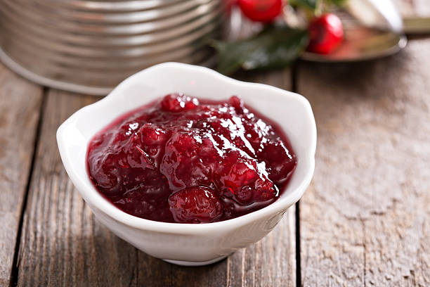 istock Storebought cranberry sauce in small dish 494222560