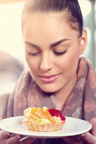 istock Woman With Fruitcake 494222824