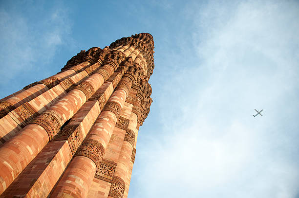 qutb minar, i delhi - new delhi delhi india marble foto e immagini stock