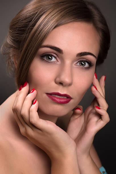 istock Sexy beautiful woman isolated on grey 494225296