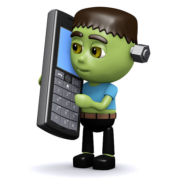 istock 3d Frankenstein chats on the phone 494235203