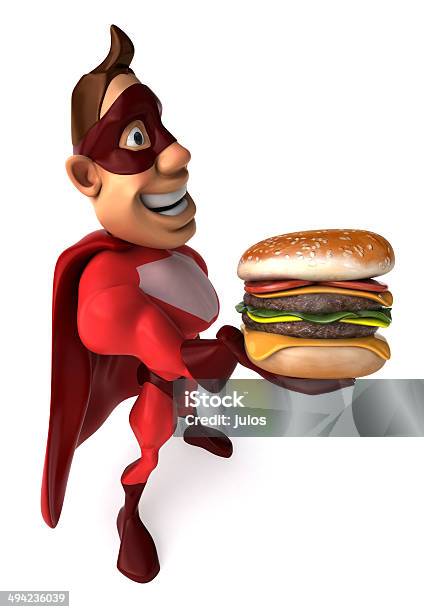 Superhero Stock Photo - Download Image Now - Fast Food, Hamburger, Heroes