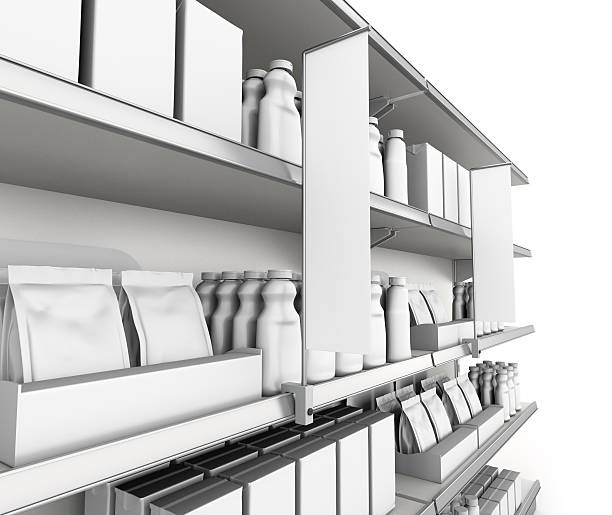 istock blank products on shelves 494237477