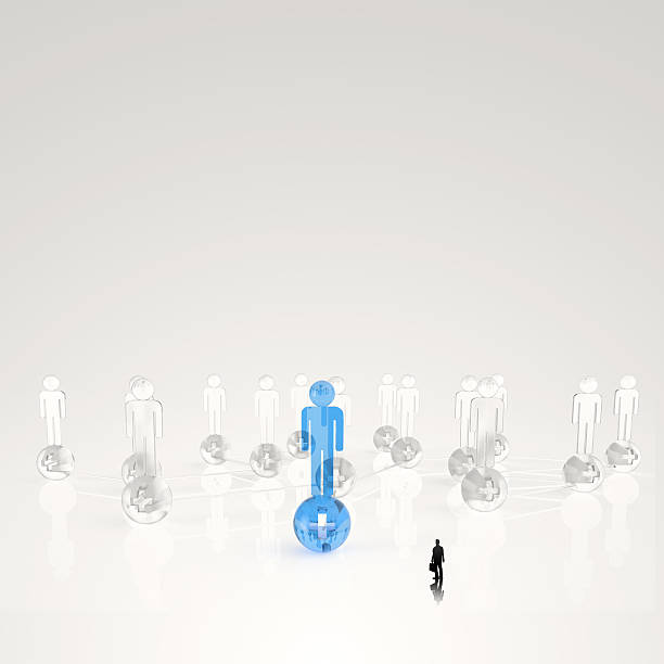 istock businessman looking at 3d medical network icon as concept 494237877