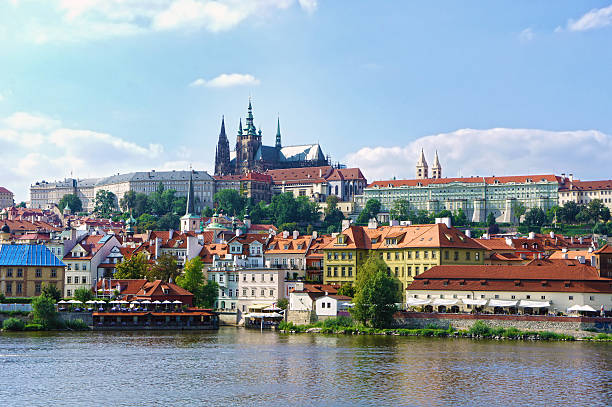 istock View on the Prague gothic Castle above River Vltava 494239511
