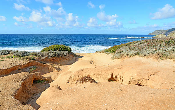 istock orange shore and rough sea 494239563