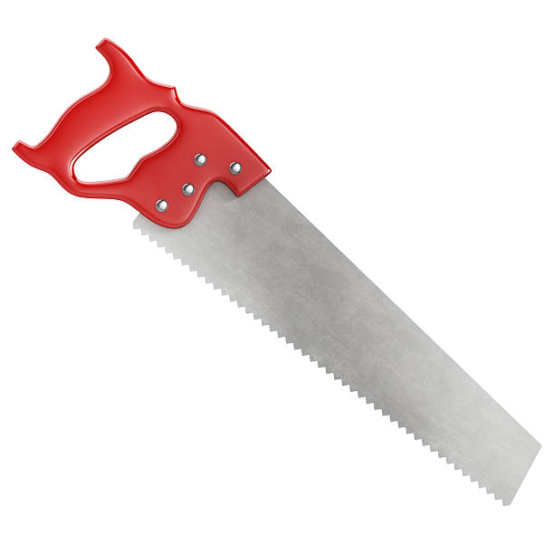 hand saw isolated stock photo