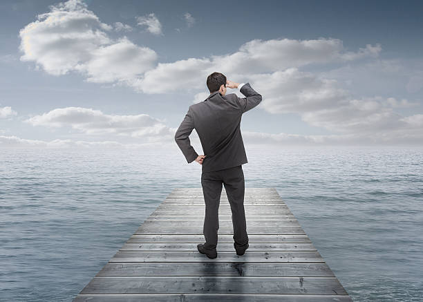 istock Businessman standing on bridge 494240969