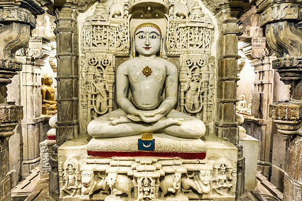 Tempio di Jain Mahavira di Jaisalmer India - foto stock