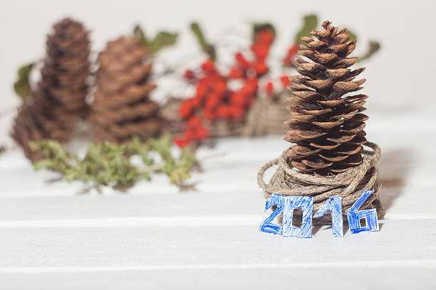 Christmas tree pine cone stock photo