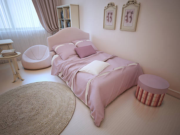 istock Bed in provence styled bedroom 494245316