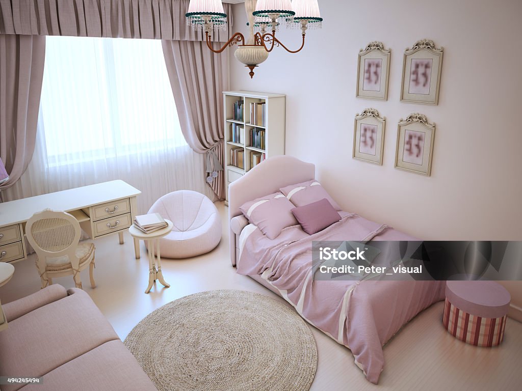 Carina bambina in camera da letto con moderno umidificatore d'aria Foto  stock - Alamy
