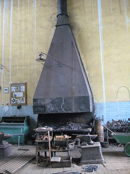 istock black old furnace for smithy 494250226