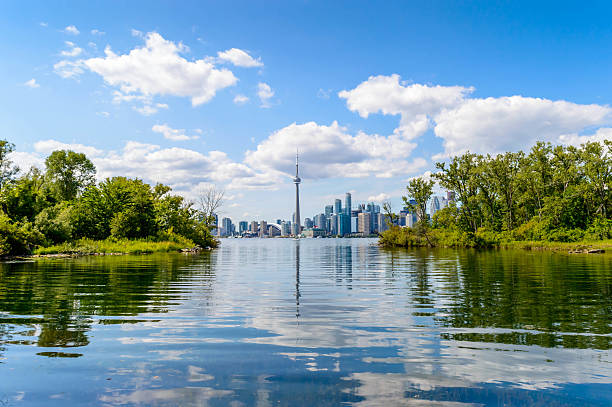Toronto from the islands Torono cityscape from the Toronto Islands. toronto stock pictures, royalty-free photos & images