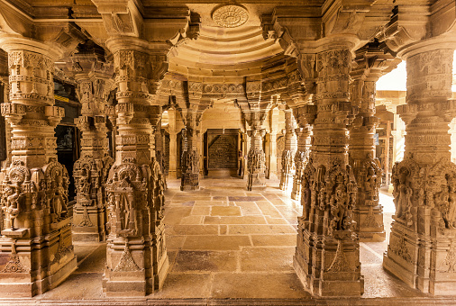 Jain complejo de templos en Jaisalmer Rajastán de India photo