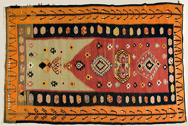 tappeto turco tradizionale realizzata a mano - carpet rug persian rug persian culture foto e immagini stock