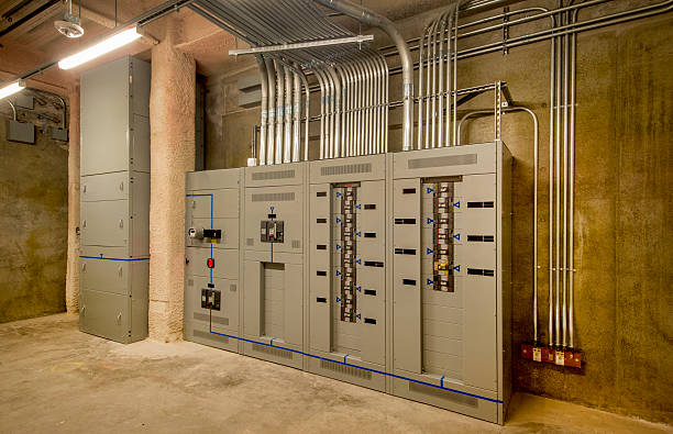 istock Electrical Room with Breaker Panel and Service Entrance 494254098