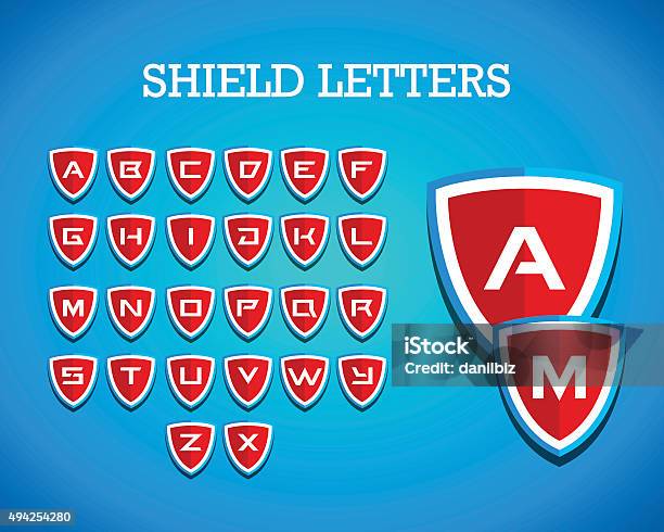 Chillenium Letters Shield Alphabet Letters For Your Custom Logo Design Stock Illustration ...