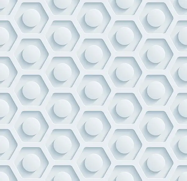 Vector illustration of Screw nuts  3D Seamless Wallpaper Pattern.