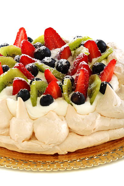 istock Pavlova dessert with berries closeup. 494257643