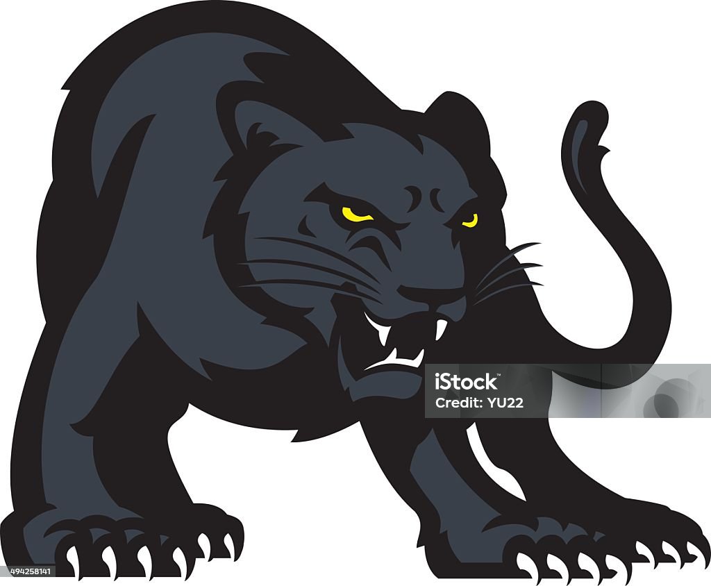 Panther - clipart vectoriel de Puma - Félin libre de droits