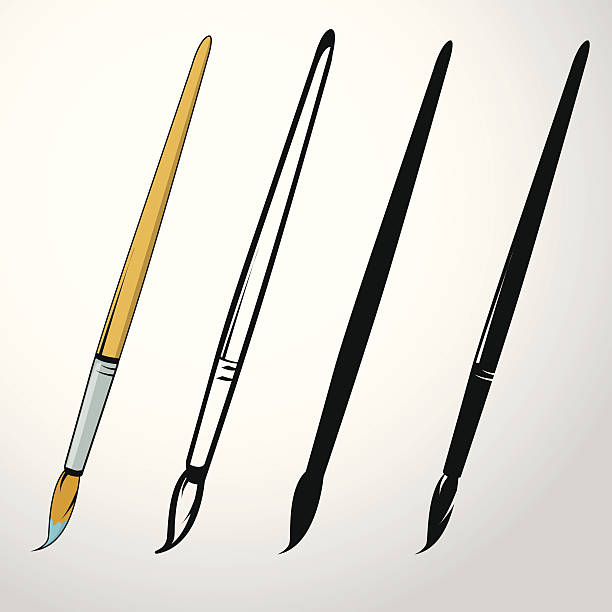 кисть - paintbrush stock illustrations