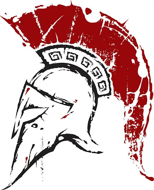 Vector illustration of Spartan helmet