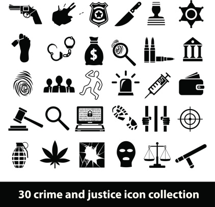 crime and justice icons