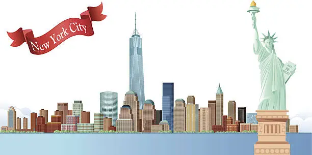 Vector illustration of New York Skyline