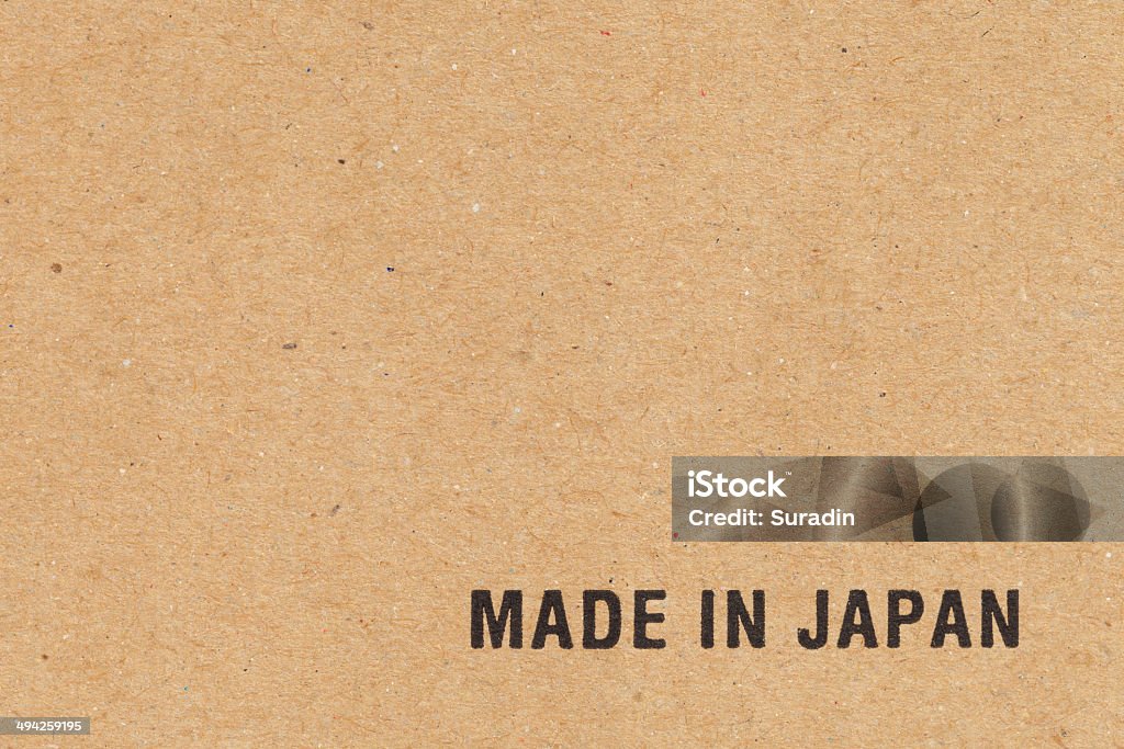 Wording Made In Japan on paper box background Backgrounds Stock Photo