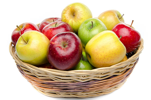 istock Different sorts of apples in a basket 494261085