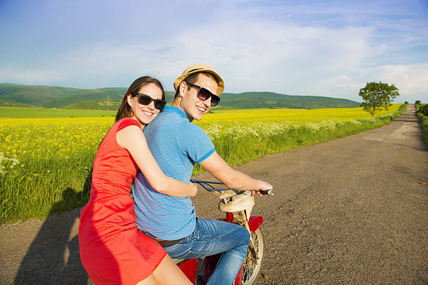 istock Couple on motorbike 494262173