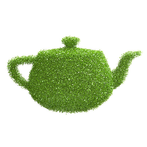 Form kettle of green leaves