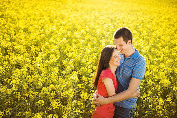 istock Couple in love in field 494264443