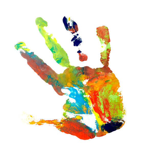 istock hand print color art craft trace paint 494264873