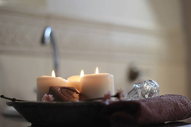 istock Candles in the bathroom 494265269